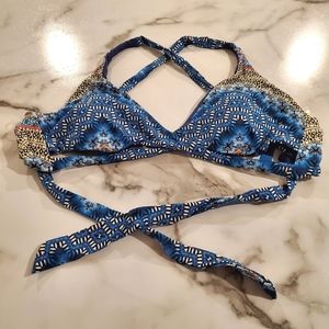 NWT Lucky Brand Wrap Bikini Top Size Large